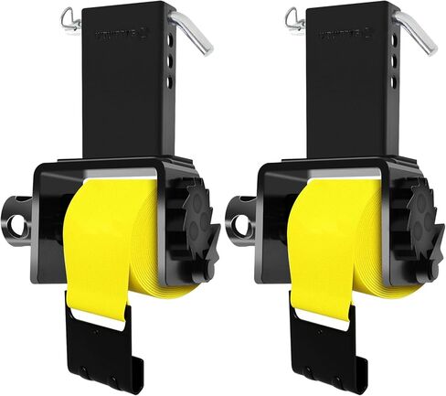 طقم ونش مسطح مكون من 4 قطع، سعة 16200 رطل، ملحقات مسطحة للأدوات المساعدة، تتضمن 4 بوصات أشرطة ونش مسطحة 30 قدمًا باللون الأصفر لجيوب الأوتاد 2 × 4 in Kuwait