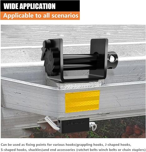 طقم ونش مسطح مكون من 4 قطع، سعة 16200 رطل، ملحقات مسطحة للأدوات المساعدة، تتضمن 4 بوصات أشرطة ونش مسطحة 30 قدمًا باللون الأصفر لجيوب الأوتاد 2 × 4 in Kuwait