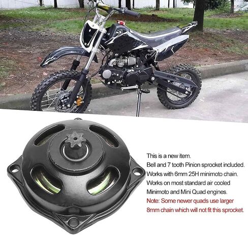 قابض دراجة الجيب، قابض دراجة الجيب، مبيت جرس القابض 7 أسنان، استبدال ضرس علبة التروس مناسب لمحرك Mini Moto 25h 47cc 49cc، لدراجة الجيب Mini Moto 6mm 25h in Kuwait