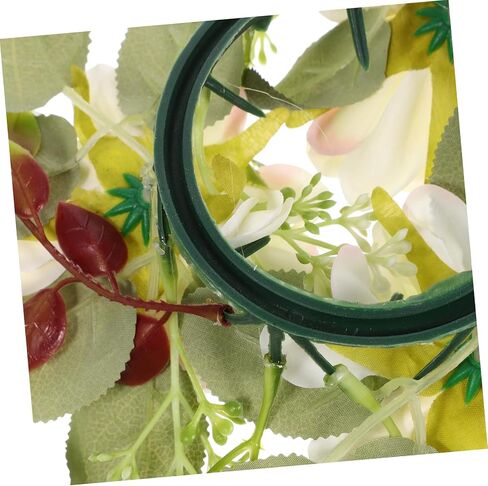Floral Wreath for Pillar Candles Artificial Candle Decor Spring Wedding Centerpiece for Home Parties and Special Occasions in Kuwait