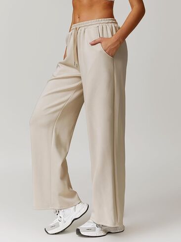 ABOCIW Womens Wide Leg Sweatpants Drawstring High Waisted Baggy Lounge Pants Athletic Joggers with Pockets in Kuwait
