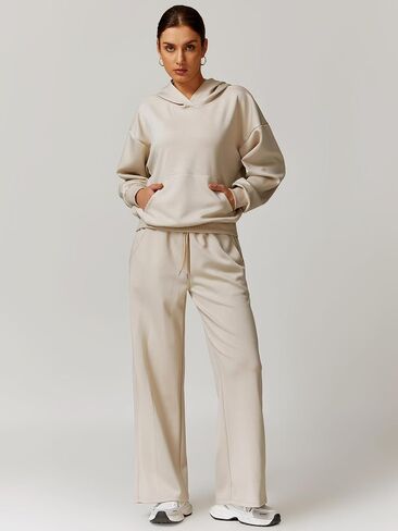 ABOCIW Womens Wide Leg Sweatpants Drawstring High Waisted Baggy Lounge Pants Athletic Joggers with Pockets in Kuwait