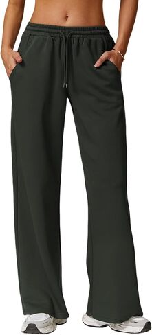 ABOCIW Womens Wide Leg Sweatpants Drawstring High Waisted Baggy Lounge Pants Athletic Joggers with Pockets in Kuwait