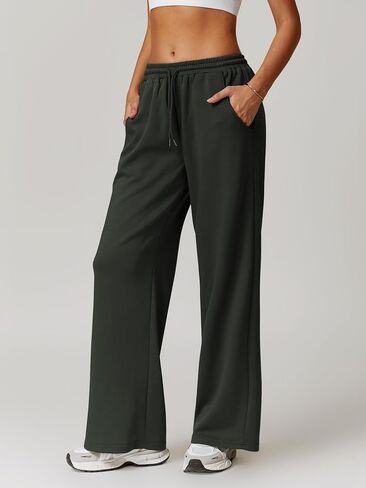 ABOCIW Womens Wide Leg Sweatpants Drawstring High Waisted Baggy Lounge Pants Athletic Joggers with Pockets in Kuwait