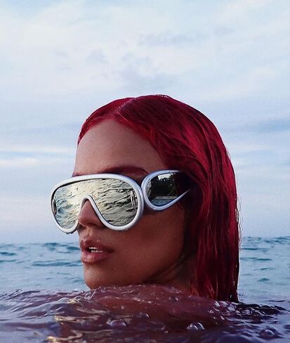 Trendy Wave Mask Sunglasses for Women Men Oversized Shield Sun Glasses Fashion Designer Style in Saudi Arabia