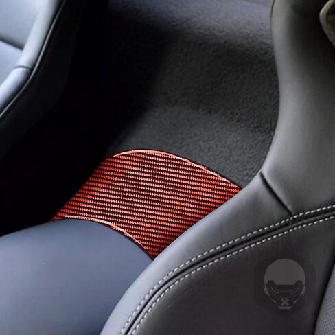 Carbon Fiber Car Interior Accessories Armrest Rear Decorative Frame Trim For Chevrolet Corvette C7 2014-2019(Black) in Kuwait