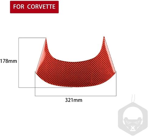 Carbon Fiber Car Interior Accessories Armrest Rear Decorative Frame Trim For Chevrolet Corvette C7 2014-2019(Black) in Kuwait