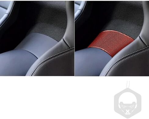 Carbon Fiber Car Interior Accessories Armrest Rear Decorative Frame Trim For Chevrolet Corvette C7 2014-2019(Black) in Kuwait