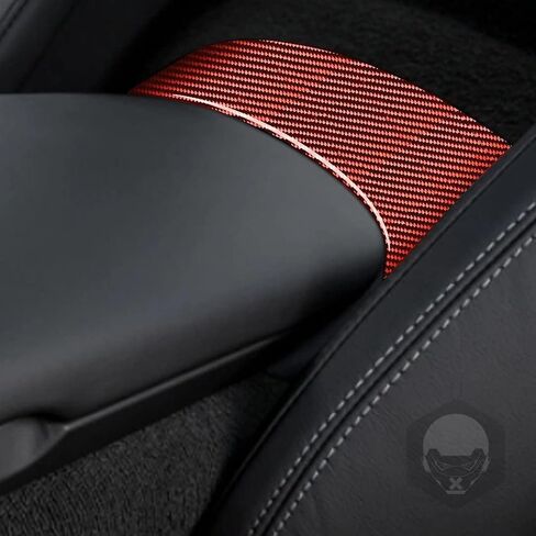 Carbon Fiber Car Interior Accessories Armrest Rear Decorative Frame Trim For Chevrolet Corvette C7 2014-2019(Black) in Kuwait
