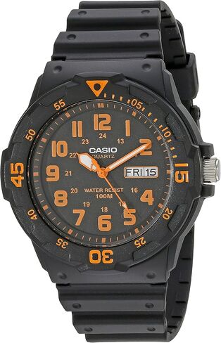 Casio Men's Diver Style Quartz Watch with Stainless Steel Strap, Silver, 23.8 (Model: MRW-200HD-1BVCF) in Saudi Arabia