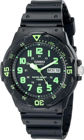 Casio Men's Diver Style Quartz Watch with Stainless Steel Strap, Silver, 23.8 (Model: MRW-200HD-1BVCF) in Saudi Arabia