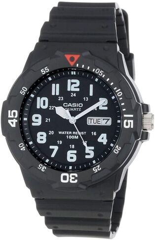 Casio Men's Diver Style Quartz Watch with Stainless Steel Strap, Silver, 23.8 (Model: MRW-200HD-1BVCF) in Saudi Arabia