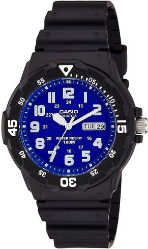 Casio Men's Diver Style Quartz Watch with Stainless Steel Strap, Silver, 23.8 (Model: MRW-200HD-1BVCF) in Saudi Arabia