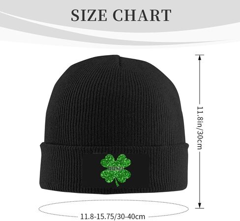 St Patrick's Day Hats for Women Men, Clover Leaf Beanies Casual Knit Hat, Cute Shamrocks Soft Warm Winter Hat in Saudi Arabia