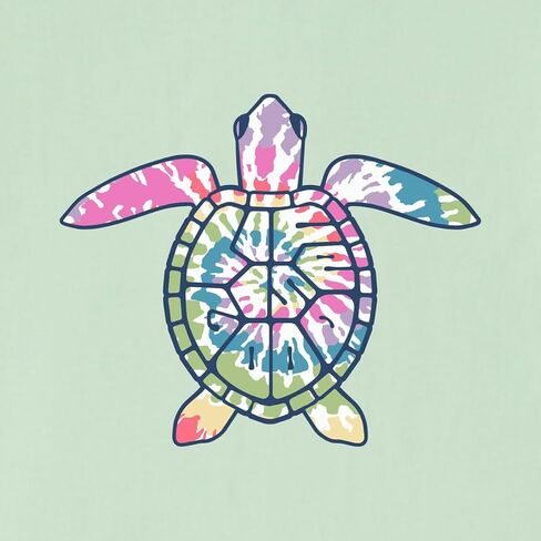 الحياة جيدة. تي شيرت نسائي من LIG Turtle Shell Tie Dye LS Crusher-Lite، أخضر داكن، X-Large in Kuwait