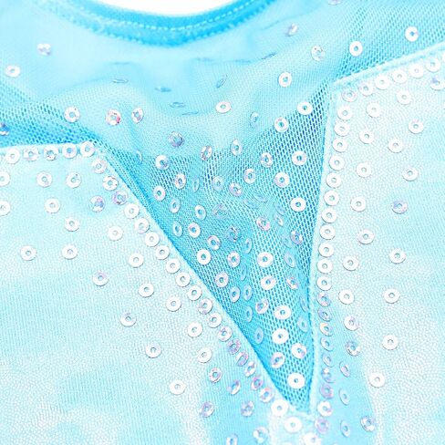 BAOHULU Gymnastics Leotards for Toddler Girls Long Sleeve Sparkle Stripes Tank Biketards Dance Unitards in Kuwait