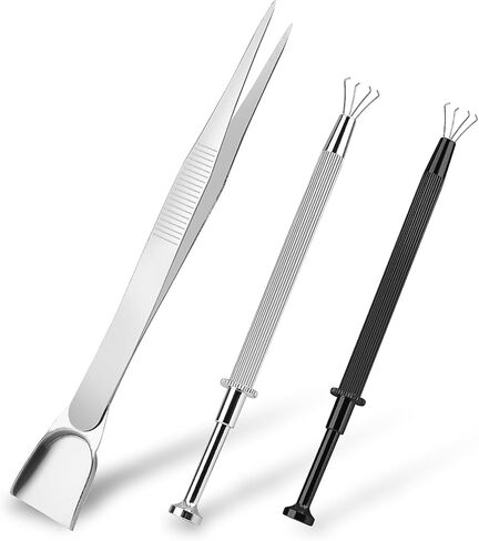 3Pcs Grabber Tool Holder Set Jeweler's Pick Up Sprinkle Pen Piercing Ball with Prongs Diamond Claw Jewelry Tweezers 4 Claw Precision Stainless Steel For Tiny Objects IC Chip Electronic Components in Kuwait
