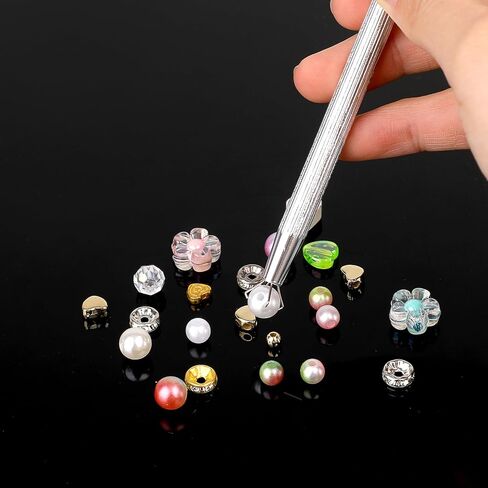 3Pcs Grabber Tool Holder Set Jeweler's Pick Up Sprinkle Pen Piercing Ball with Prongs Diamond Claw Jewelry Tweezers 4 Claw Precision Stainless Steel For Tiny Objects IC Chip Electronic Components in Kuwait