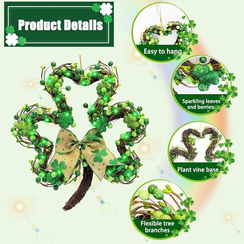 17" Valentines Day Wreaths for Front Door Artificial Red Berries Heart Shaped Wreath with 10 Wooden Heart Lights Valentine's Day Wreath for Wedding Anniversary Party Candlelight Dinner Decorations in Saudi Arabia