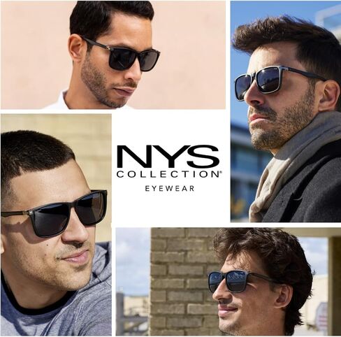 NYS Collection Premium Polarized Sunglasses - Lightweight Durable - HD Clarity - 80s Retro Style, 100% UV Protection in Saudi Arabia
