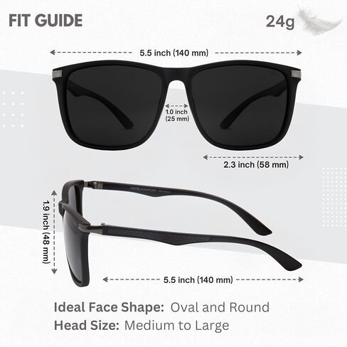 NYS Collection Premium Polarized Sunglasses - Lightweight Durable - HD Clarity - 80s Retro Style, 100% UV Protection in Saudi Arabia