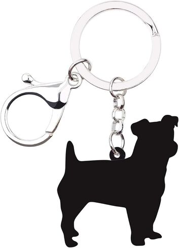 DUOWEI Cute Jack Russell Dog Keychain Puppy Pets Keyring Car Purse for Women Teen Girls Charm Gifts in Saudi Arabia