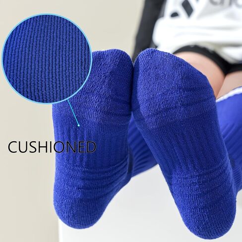 LO SHOKIM Boys Soccer Socks Kids Football Socks Girls Knee High Socks Striped Baseball Softball Athletic Tube Stockings in Saudi Arabia