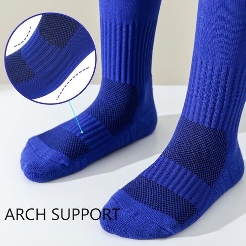 LO SHOKIM Boys Soccer Socks Kids Football Socks Girls Knee High Socks Striped Baseball Softball Athletic Tube Stockings in Saudi Arabia