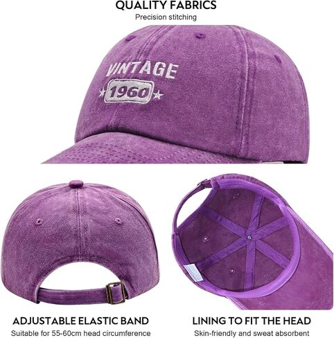 65th Birthday Gifts for Men Women, Happy 65th Birthday Decorations - Embroidered Baseball Cap Adjustable in Saudi Arabia