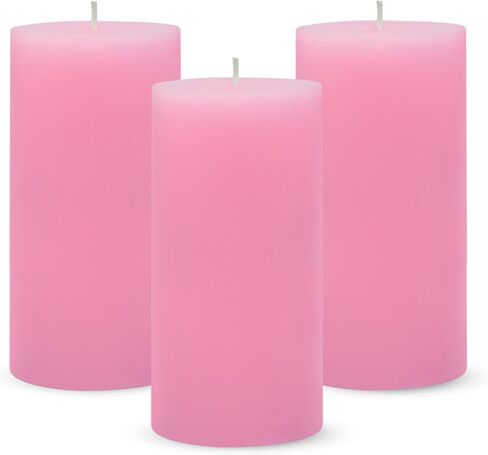 3 Packs Dripless 2.8x6 Inch White Pillar Candles, Unscented Large Wax Cylinder Column Candles for Power Outages Emergency Party Backyard Gathering - 70 Hour Burn Time in Saudi Arabia