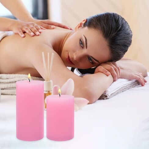 3 Packs Dripless 2.8x6 Inch White Pillar Candles, Unscented Large Wax Cylinder Column Candles for Power Outages Emergency Party Backyard Gathering - 70 Hour Burn Time in Saudi Arabia
