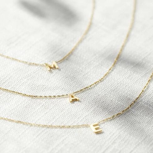 Initial Necklaces for Women,Dainty Gold Plated Letter Necklace Name Personalized Monogram Pendant Necklace Simple Cute Initial Necklace Choker Necklace for Women Trendy Gold Jewelry Gifts in Kuwait