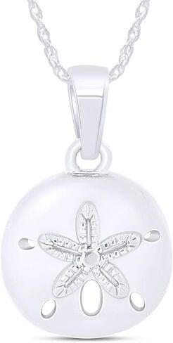 AFFY Sand Dollar Pendant Necklace in 14k Gold Over Sterling Silver in Saudi Arabia