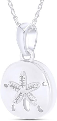 AFFY Sand Dollar Pendant Necklace in 14k Gold Over Sterling Silver in Saudi Arabia