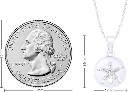 AFFY Sand Dollar Pendant Necklace in 14k Gold Over Sterling Silver in Saudi Arabia
