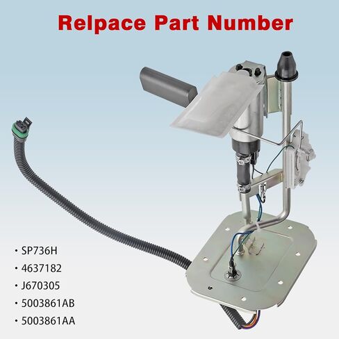مجموعة مضخة الوقود ZONFANT متوافقة مع سيارة جيب 1991-1995 Wrangler YJ 2.5L 4.0L تناسب فقط 20 جالون، استبدل #5003861AB SP736H 4637182 in Kuwait