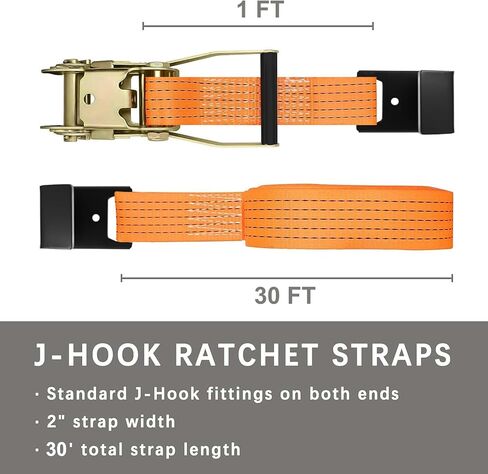 4Pack 2in 30ft Ratchet Strap Flat Hook Blue Heavy Duty Flatbed Straps for Trailer Tie Down Straps Box Truck Accessories Cargo Loading 10000lbs Breaking Load in Saudi Arabia