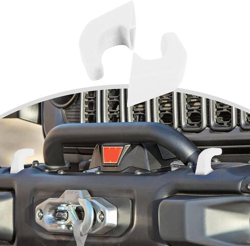 CheroCar Bumper Tow Hook Covers Tow Hook Protector External Accessories for Jeep Wrangler JK JL,for Jeep Gladiator TJ,White…… in Saudi Arabia