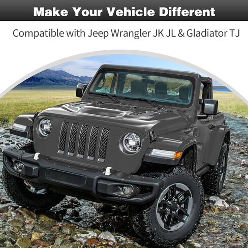 CheroCar Bumper Tow Hook Covers Tow Hook Protector External Accessories for Jeep Wrangler JK JL,for Jeep Gladiator TJ,White…… in Saudi Arabia
