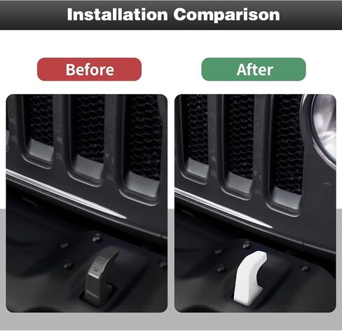 CheroCar Bumper Tow Hook Covers Tow Hook Protector External Accessories for Jeep Wrangler JK JL,for Jeep Gladiator TJ,White…… in Saudi Arabia