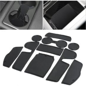 Car Cup Coaster, 10PCS for 2024 CX-50 Car Gate Slot Mats 2023 2024 Mazda CX-50 2023 CX50 Console Custom Liner Mats, 2024 CX50 Non-Slip Cup Holder Insert Mats, Car Interior Accessories (Black)