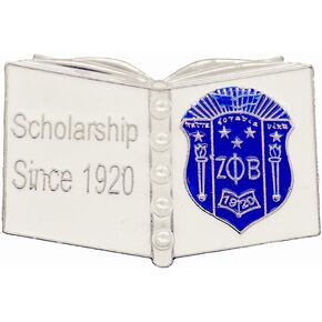 Gradaute Sorority Book ZETA PIN Greek Letter Finer Women 1920 Brooch College Scholarship Gifts Jewelry