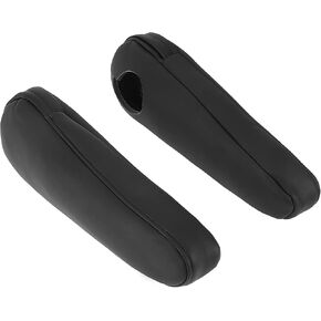 X AUTOHAUX Pair Microfiber Leather Car Front Seat Armrest Cover Replacement Black for Toyota Sienna 2011-2018
