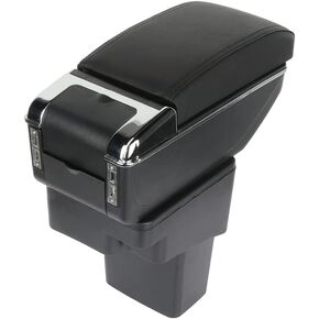 ECCPP Armrest Center Console for Nissan Juke 2010 2011 2012 2013 2014 2015 Armrest Center Console Box W/Cover Black