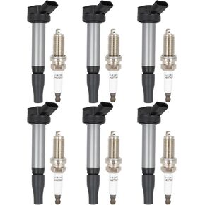ECCPP UF796 6 ignition coils with 6 iridium Spark Plugs for Lexus IS300 RC300 RX450hL UF796 C1755