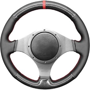 MEWANT Car Steering Wheel Cover for Mitsubishi Lancer Evolution 8 VIII 2003-2004 / Lancer Evolution 9 IX 2005-2006 Customized Hand Stitch