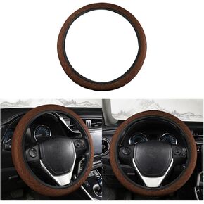 Elastic Stretch Car Steering Wheel Cover, Breathable Microfiber Ice Silk Vehicle Steer Wheel Protector for 15Inch, Anti-Slip Auto Interior Accessories Universal for SUV, Truck, RV (Gray)