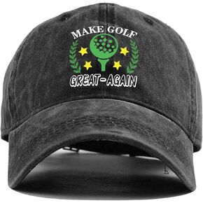 Make Golf Great Again,Funny Golf Hats, Vintage Hats,Adjustable Cotton Baseball Caps for Men and Women,Gifts for Women,Men, Golf Lovers and Golf Fans Dark Grey