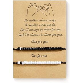 Best Friend Bracelets Friendship Lovers Bracelets Braide Rope Bracelet Set with Card BFF Handmade for Women and Men