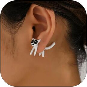 Cat Stud Earrings for Women Trendy Cute Animal Earrings Novelty Earrings Animal Cat Fun Earrings Unusual Earrings for women Gifts Trendy Stuff